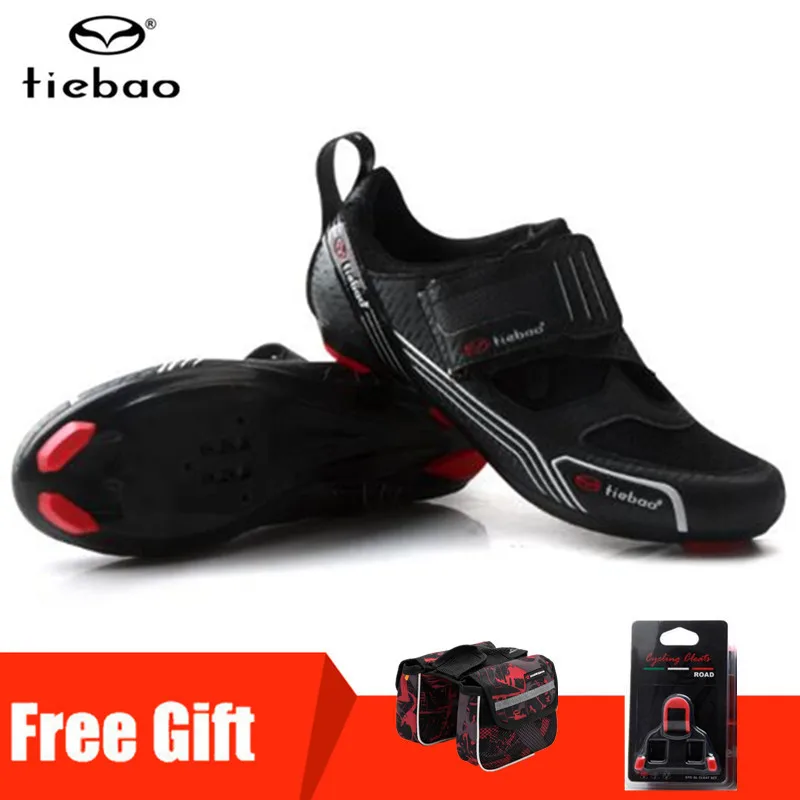 Tiebao/Обувь для шоссейного велоспорта; комплект обуви для езды на велосипеде; легкая дышащая обувь; Scarpe Ciclismo Strada; спортивные кроссовки для мужчин и женщин - Цвет: add gift