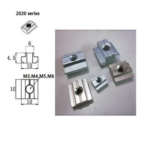20 шт 50 шт M3 M4 M5 M6 т раздвижные гайки блок квадратные гайки алюминиевый профиль 6 цинкового покрытия тарелка; алюминий аксессуары