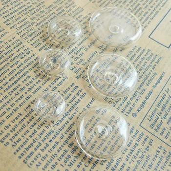 

16x6mm&18x6mm&22x7mm&27x7mm&30x7mm&35x7mm flat round clear liquid glass bottle wishing vial for diy ring base findings 100pcs