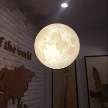 3D Print Pendant Lights Novelty Creative Moon Atmosphere Night Light Lamp Restaurant/Bar Hanging Lighting майка борцовка print bar girl and moon