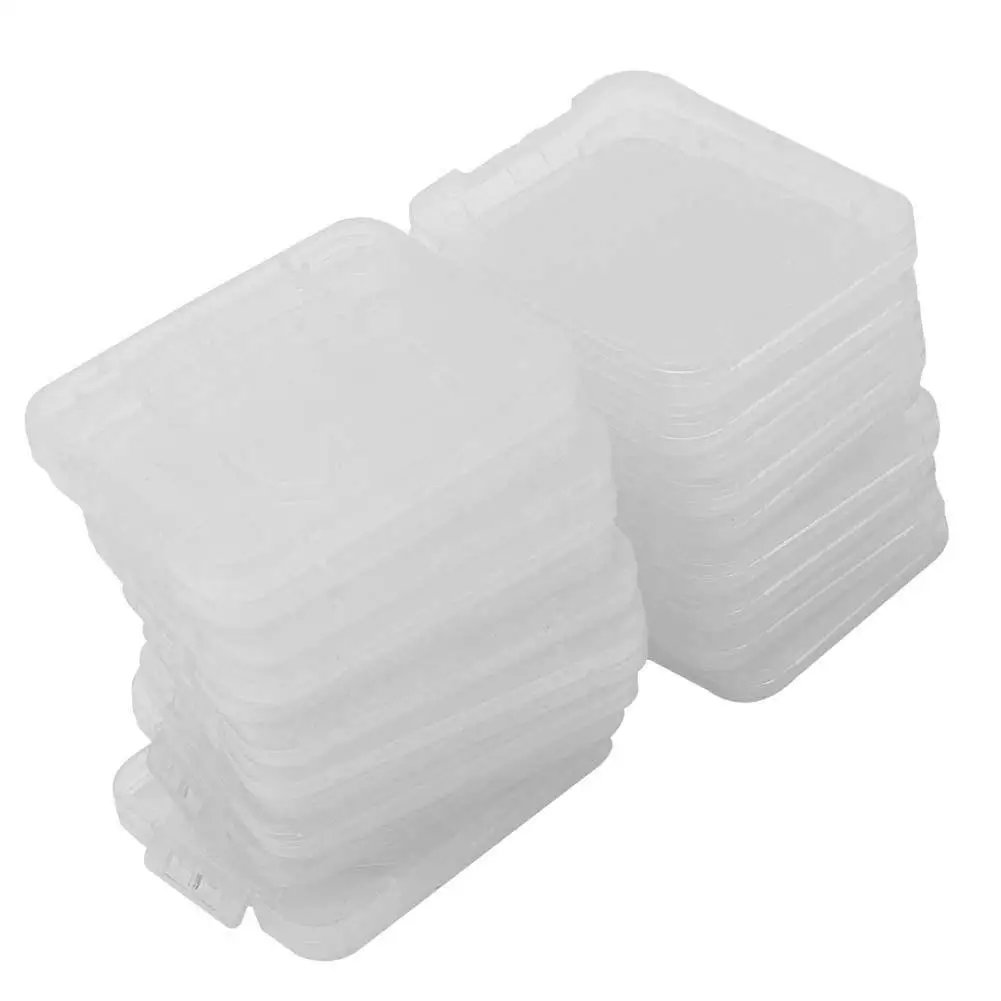 

20pcs Transparent Hard Plastic Standard SD SDHC Memory Card Case Holder Storage Box Protector