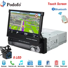 Podofo Универсальный Авторадио Bluetooth gps автомобиля мультимедийный плеер автомобиля Радио 1din 7 «HD Сенсорный экран AUX-IN MP3/FM/ USB резервного копирования Камера