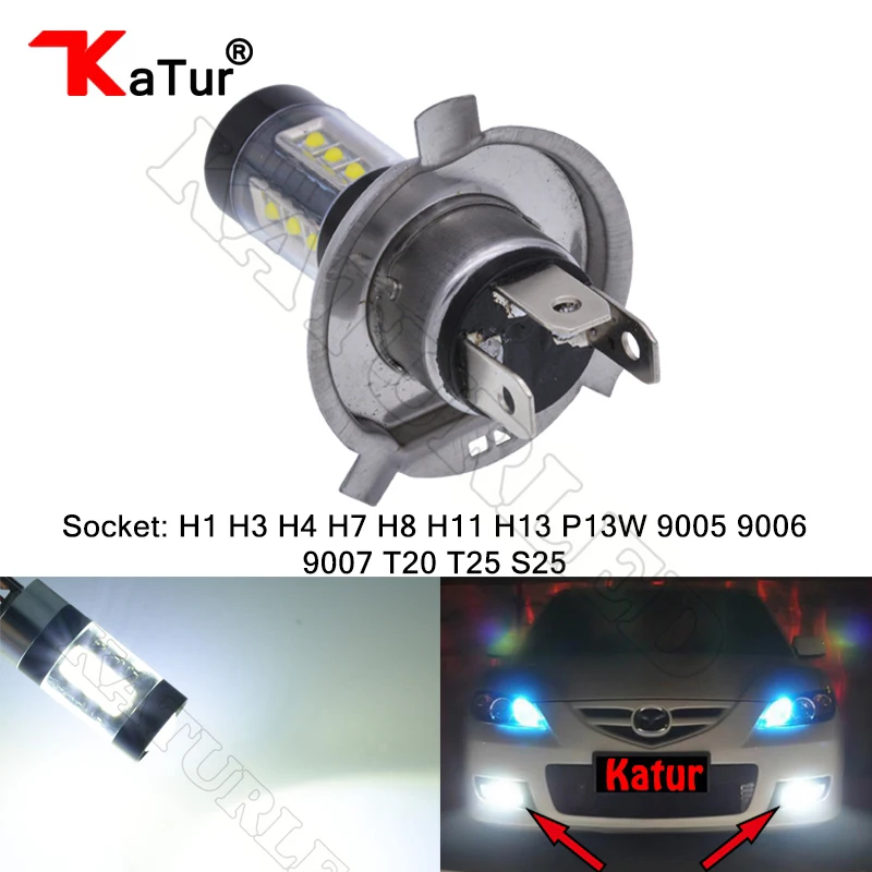 1 шт CREE светодиодный Чипсет H1 H3 H4 H7 H8 H11 H13 P13W 9005/HB3 9006/HB4 S25 1156/BA15S 1157/BAY15D T25 T20