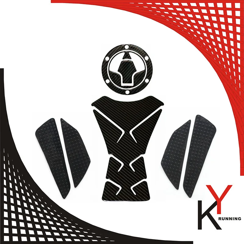 KYRUNNING Carbon 3D ADESIVI MOTO наклейка эмблема защитный бак накладка газовая крышка