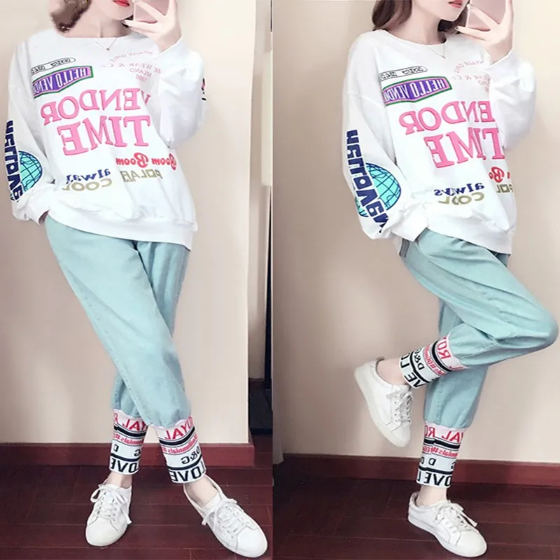 

2017 New Arrive Spring And Summer Female Fashion Solid Suit Ladies Linen Tops Broad-legged Pants Two-piece Suit