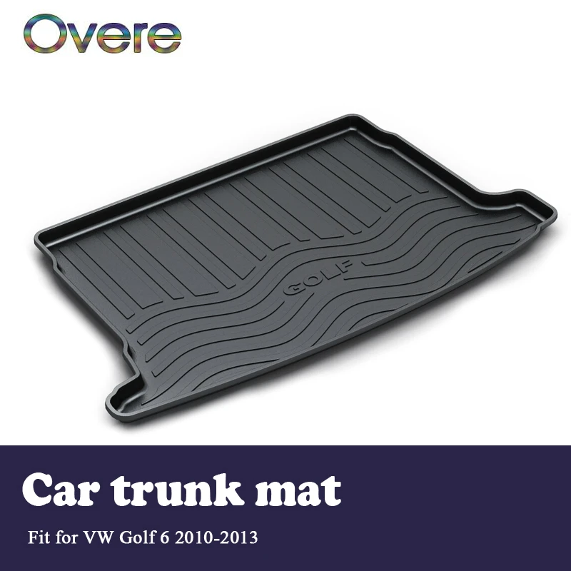 

Overe 1Set Car rear trunk mat For VW Golf 6 Mk6 2010 2011 2012 2013 Styling Boot Liner Tray Waterproof Anti-slip mat Accessories