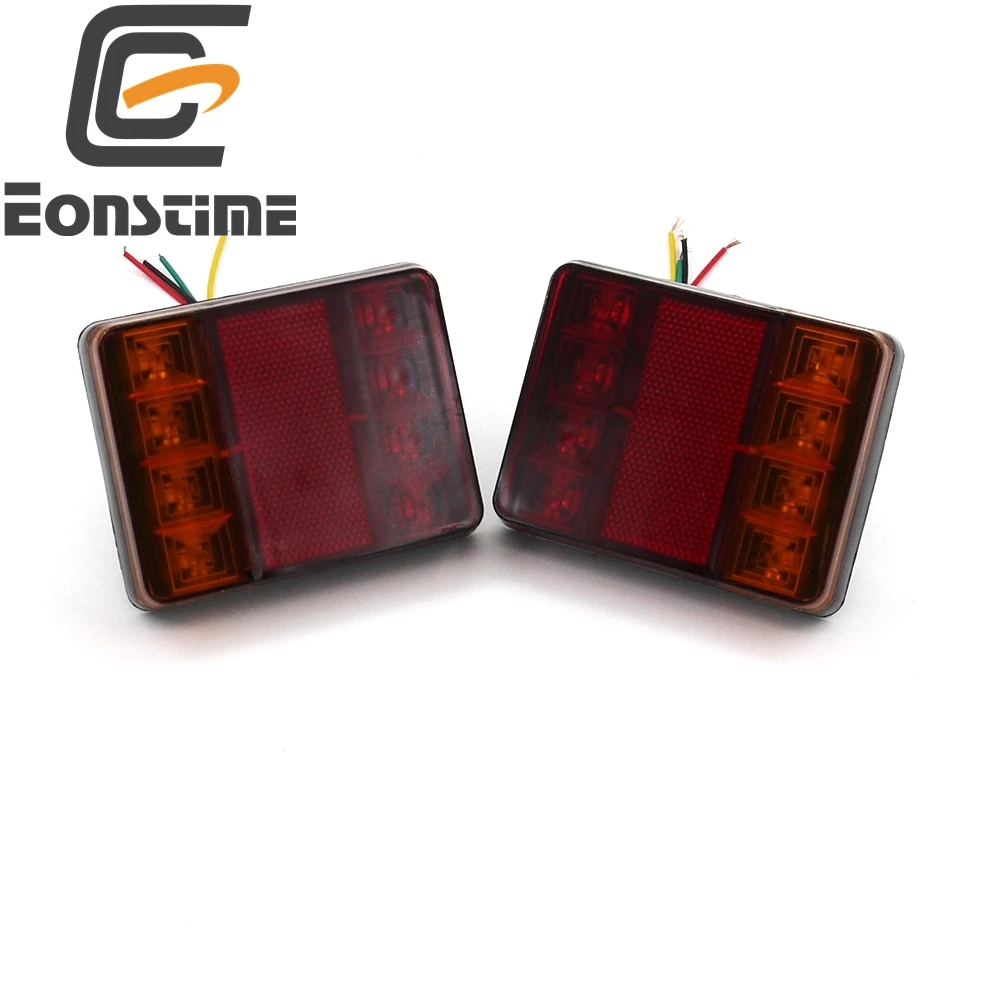 Eonstime 2 шт. светодиодные, боковые, габаритные фонари заднего фонаря 12 V/24 V автомобиль грузовик с прицепом Задние Огни Парковка светильник красный, белый Амер сине-зеленый