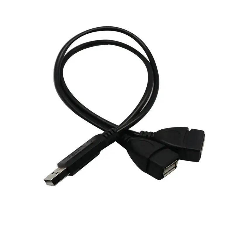 

High Quality New Usb Adapter USB 2.0 A Male To 2 Dual Female Jack Y Splitter Hub Power Cord Adapter Cable Gadget l0821#3