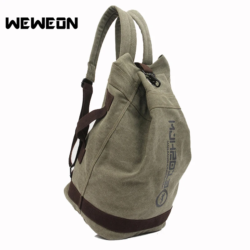 

4 Colors 20-33L Canvas Tactical Backpack Women Men Sports Bag Barrel Bag for Climbing Outdoor Multi-funcation Bags Khaki Coffee