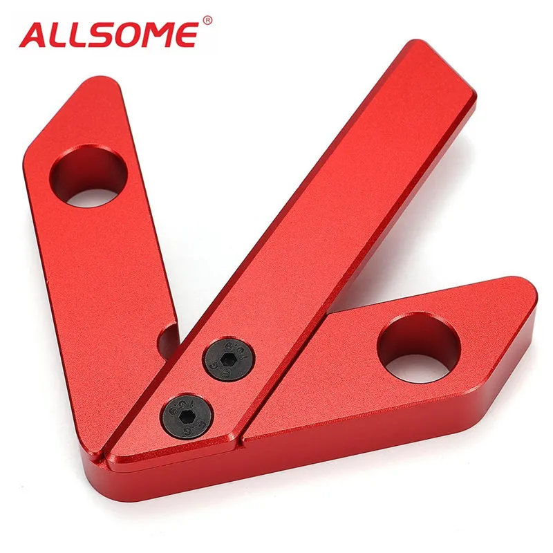 

ALLSOME 45/90 Degree Right Angle Line Gauge Carpenter Round Heart Ruler Gauge Woodworking Center Scriber HT2324