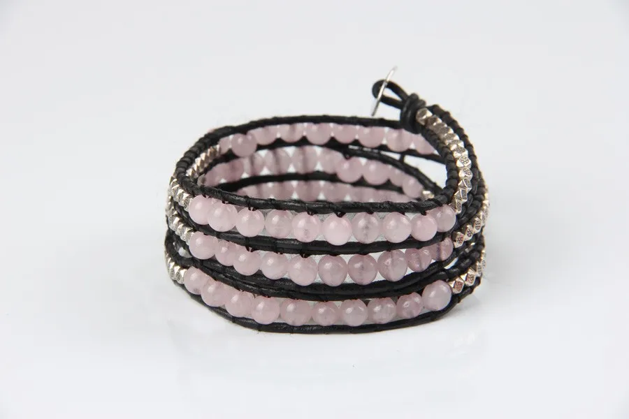 rose quartz stone bracelet (4)