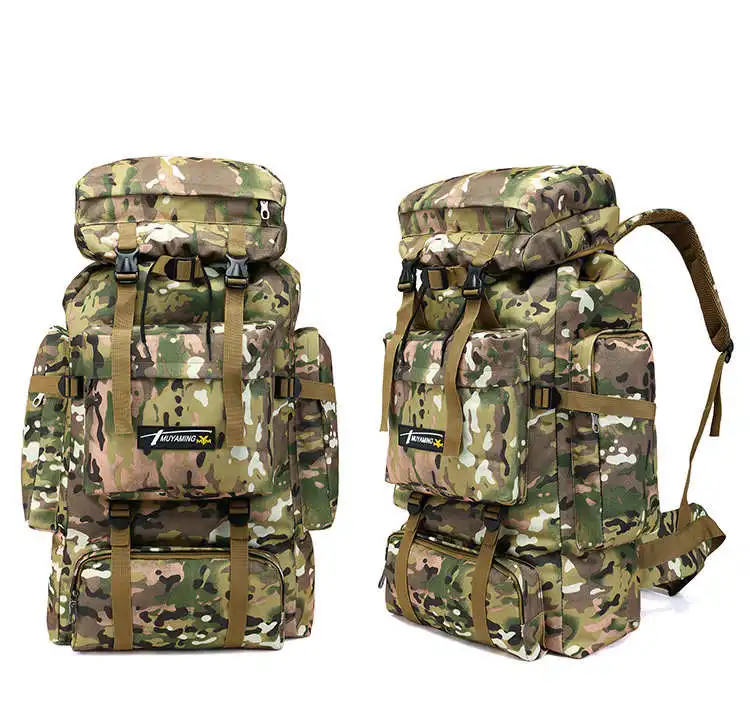 Горячие 70L военный рюкзак тактический рюкзак открытый рюкзак большой емкости альпинистская сумка Камуфляж Кемпинг Туризм - Цвет: Mountain digital