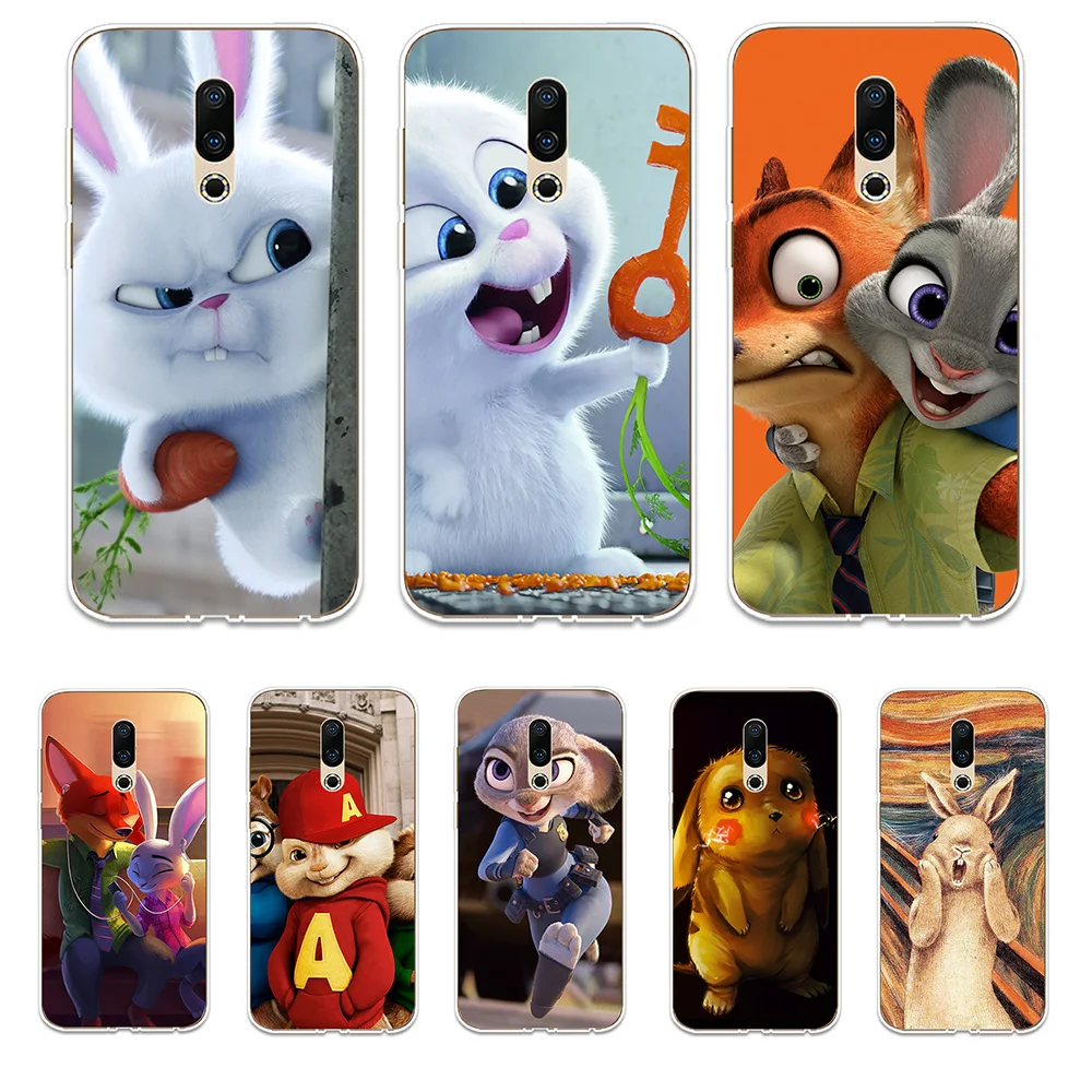 Rabbit Pikachu Silicone Phone Case Couqe Fundas For Meizu 15 16 Lite Plus 16X Note 8 Pro 6 7 X8 U10 U20 Shell Soft Cover |
