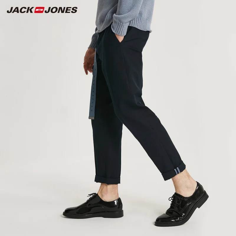 JackJones мужские хлопковые и льняные брюки свободного кроя мужская одежда 218314572