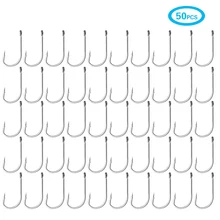 50 шт. рыболовные крючки из высокоуглеродистой стали колючий крючок рыболовные крючки морские рыболовные крючки 1#2#4#6#8#10