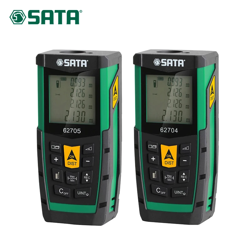 SATA точность измерения инструмент, ручной инфракрасный лазерный дальномер 60-80 м электронный комнатный инструмент 62704