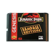 Jurassic Park Rampage Edition 16 бит MD игровая карта для sega Mega Drive для sega Genesis