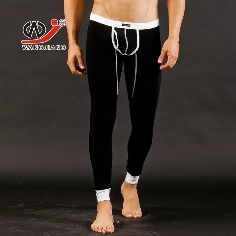 WJ Брендовые мужские кальсоны мужские теплые брюки тонкие эластичные модные модальные сексуальные мужские нижнее белье, лосины кальсоны термобелье