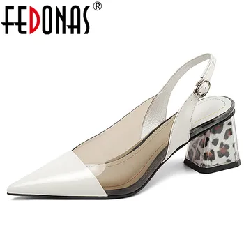 

FEDONAS New Women 2019 Classic Design High Quality Genuine Leather Women Pumps Fashion Shoes Woman Pointed Toe Shoes