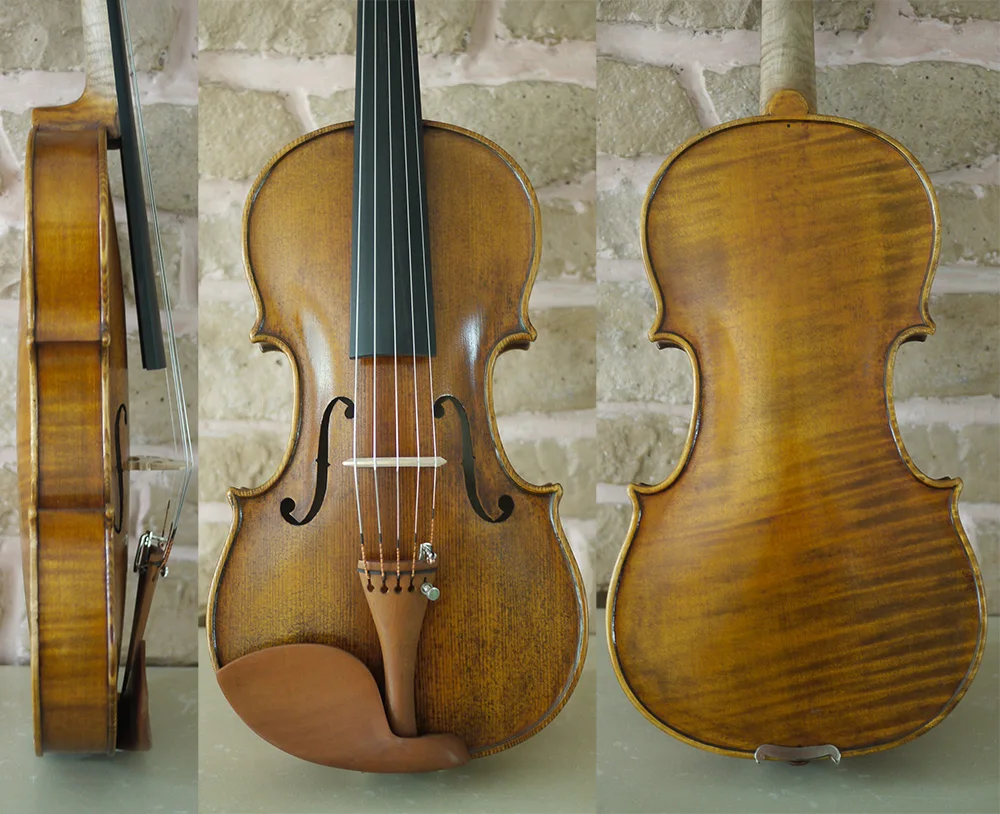 Революционные 5 струны для скрипки, теплый тон. Уровень Concerto+, античное лакирование маслом, No5886