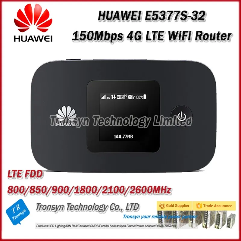 Оригинальный разблокировать 150 Мбит/с Huawei e5377 Портативный 4 г Wi-Fi маршрутизатор с Сим слот для карт и 1.45 дюймов ЖК-дисплей Экран с 1750 мАч