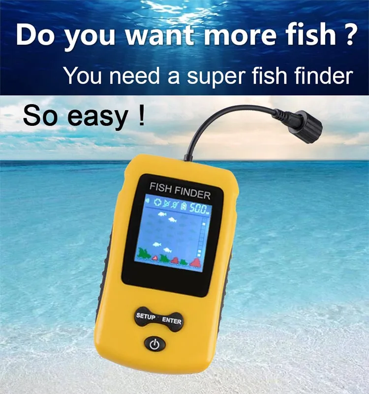 

7.5m cable Finders Alarm 100M Portable Sonar LCD Fishing Lure Bait Echo Sounder Carp Fishing Finder Free Shipping