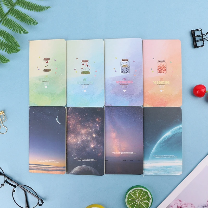 

Mini Cute Moon Star Universe Notebook Notepad Diary Writting Paper School Supply