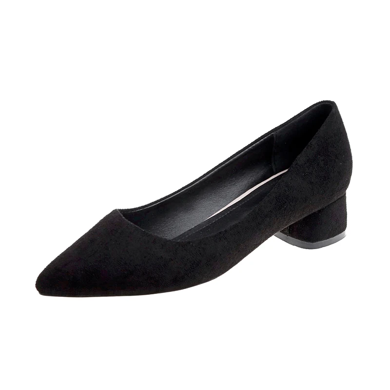 black low heel work shoes