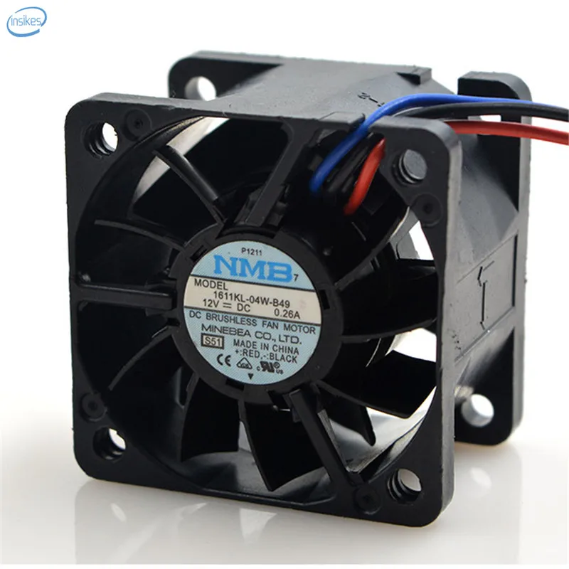 NMB 1611KL-04W-B49 компьютер Вентилятор охлаждения осевой вентилятор DC 12V 0.26A 3 68 Вт 4028