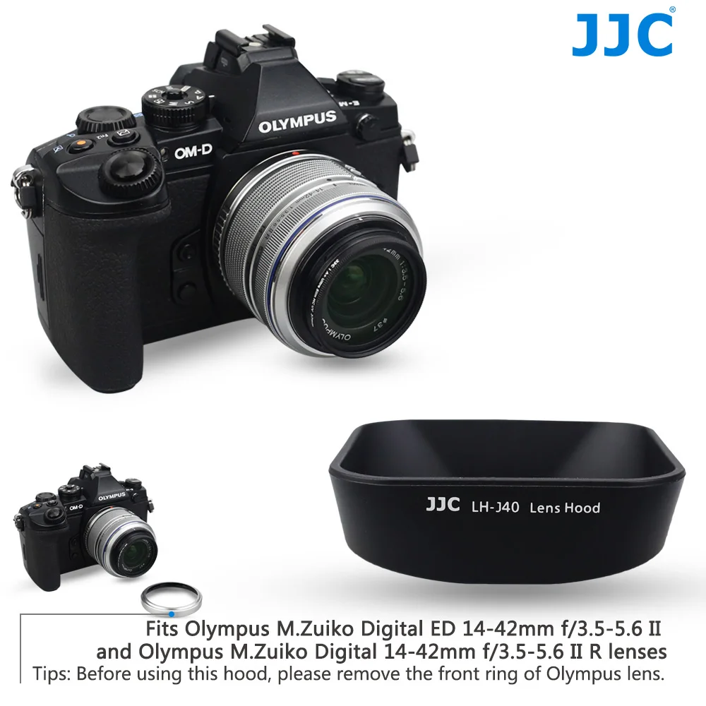 JJC LH-40 Square Lens Hood Compatible with Olympus M.Zuiko Digita