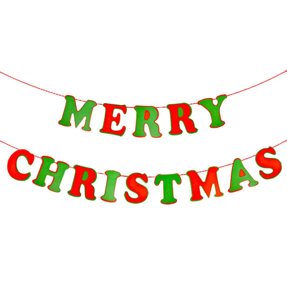 Merry Christmas Letter Banners Bunting Garland Wall and Door Hanging ...