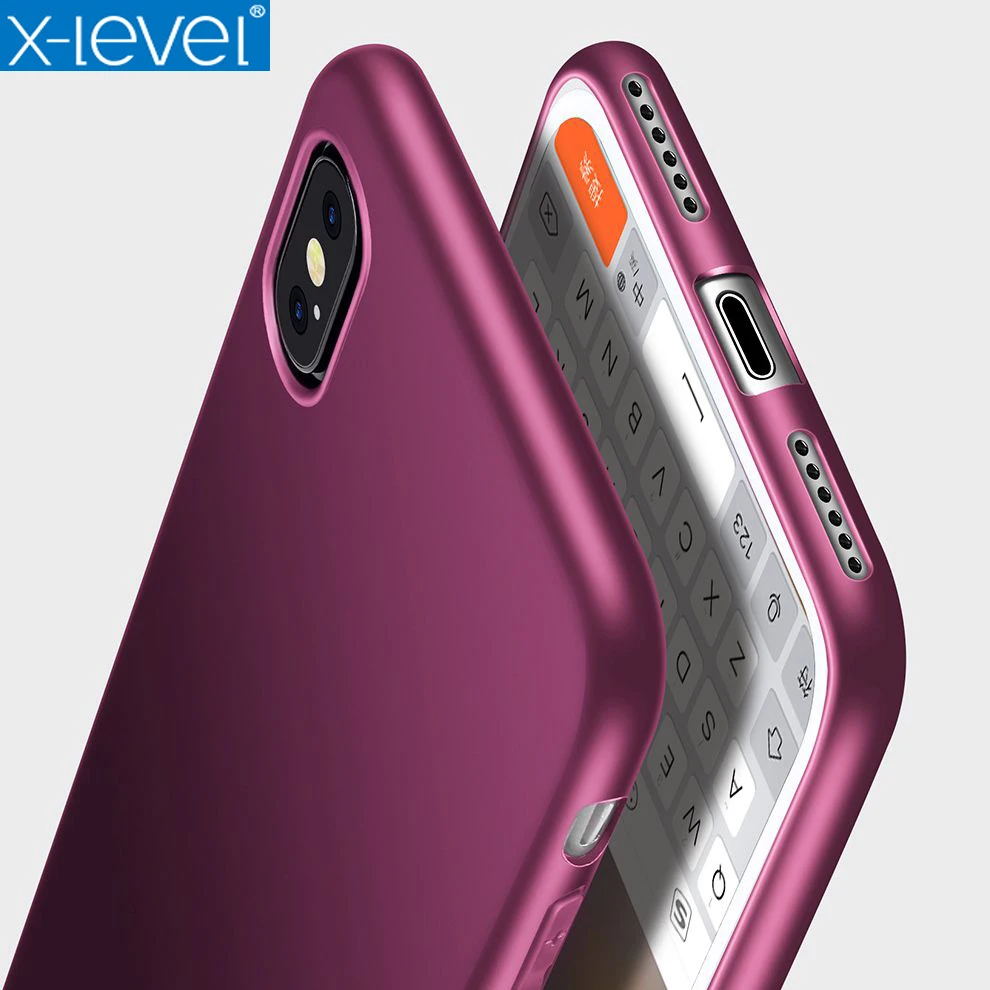 

X-Level Hero Series Case for iPhone X 8 7 6 6S Plus Case Full Edge Covering Soft TPU Slim Thin Case for iPhoneX Case Cover