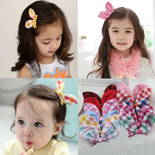 

Fashion 1 Pc Girls Lovely Popular 3D Solid Rabbit Ears Bowknot Sweet Butterfly Kids Hair Clip