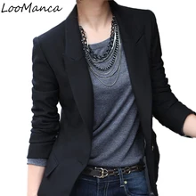 Women Blazers And Jackets 2017 New Fashion One Button Small Blazer Coat Female Black Ladies Blaser Feminino Work Wear Suit