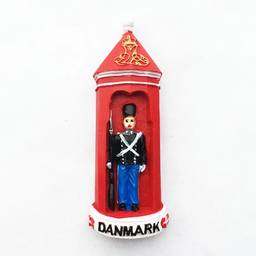 1 шт. 3D Смола Дания туризм сувенир магниты на холодильник Amalienborg слот для