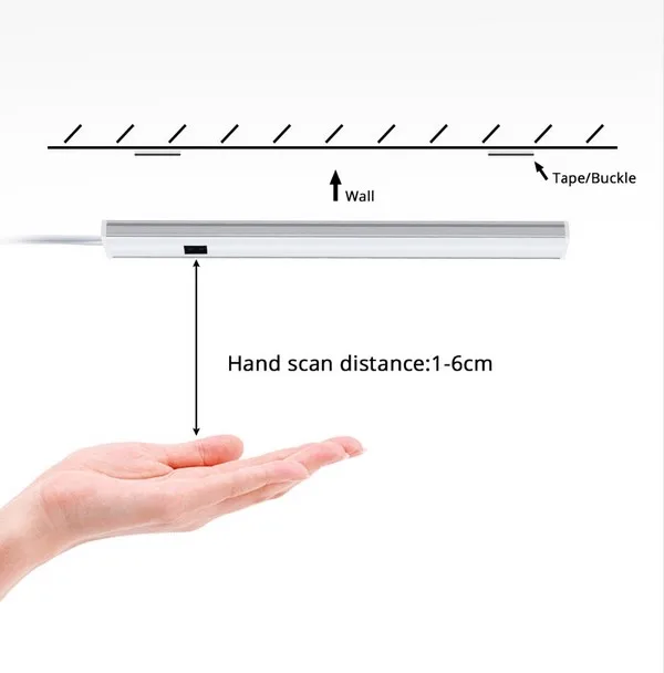 

5W 6W 7W Hand Scan Sweep sensor LED Bar Light 12V LED Tube Cabinet light Lamp Hand Motion Sensor LED Kitchen lamp 30cm 40cm 50cm