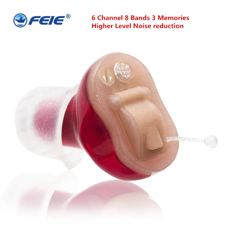 

6 Channle In Ear Digital Hearing Aids S-16A Severe Headphones Deafness Hearing Assistive Device Free Shipping