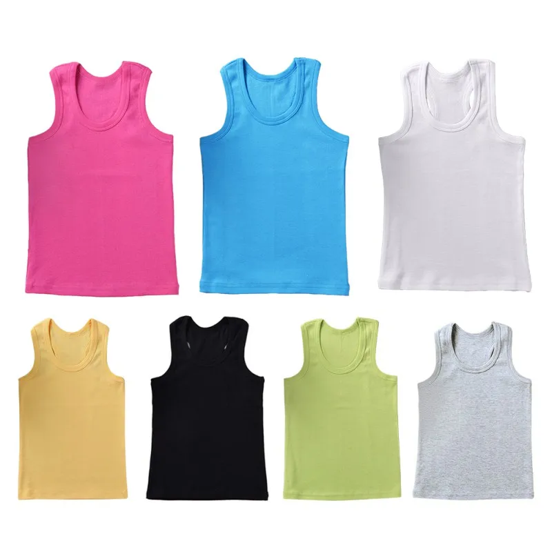 Baby Boys Girls Vest Undershirts Kids Singlet Cotton Underwear Summer