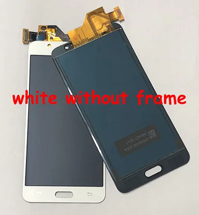 Для samsung Galaxy J5 ЖК-дисплей SM-J510F J510G J510Y J510M J510 J510FN ЖК-дисплей Дисплей кодирующий преобразователь сенсорного экрана в сборе с рамкой - Цвет: white without frame