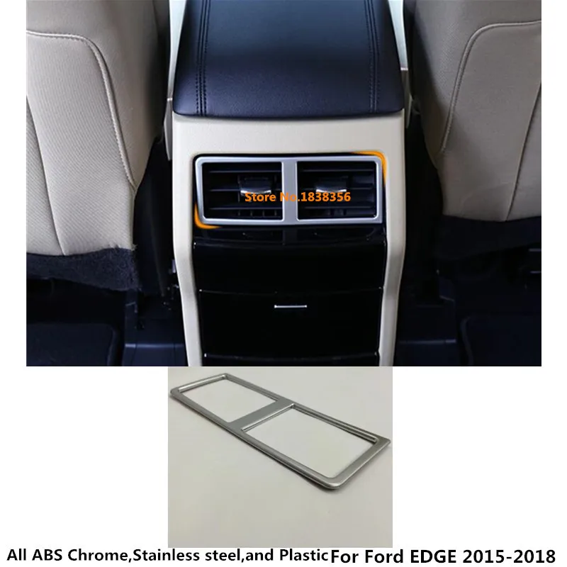 

For Ford EDGE 2015 2016 car styling stick garnish cover trim ABS Chrome rear upside Air conditioning Outlet Vent 1pcs