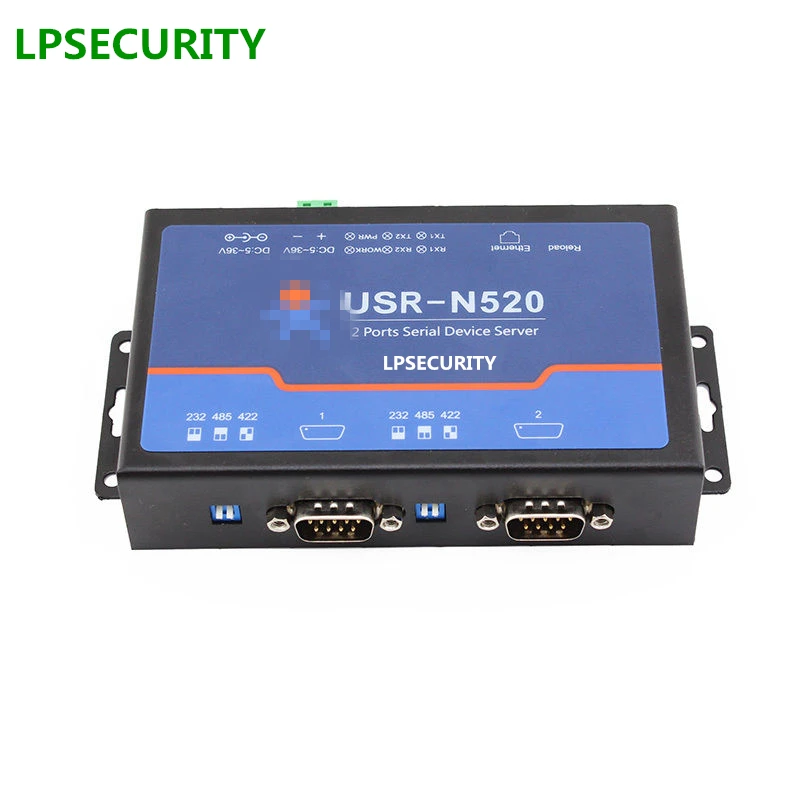 LPSECURITY USR-N520 последовательный интерфейс Ethernet конвертер RS232 RS485 RS422 Интерфейс встроенной веб-страницы и Websocket поддерживаются