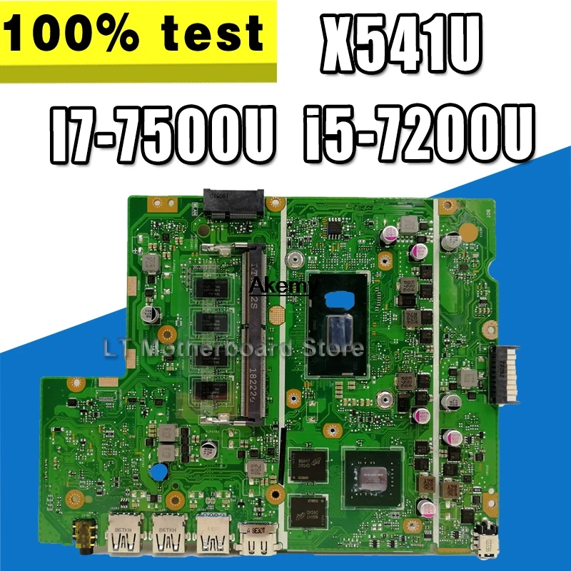 Материнская плата для ноутбука For Asus X542U X542UR X542UQ X542UN X542URR материнская I7-7500U i5-7200U (V2G)