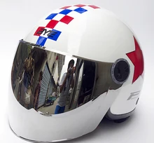 fashion design open half face anti-uv motorcycle helmet electric bicycle helmet with sunscreen sun-shading for men for women