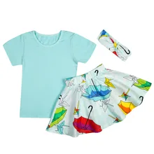 New arrival children’s clothing suit for girls clothing baby tutu skirt + top + hair band 3 pieces baby girl clothes sets
