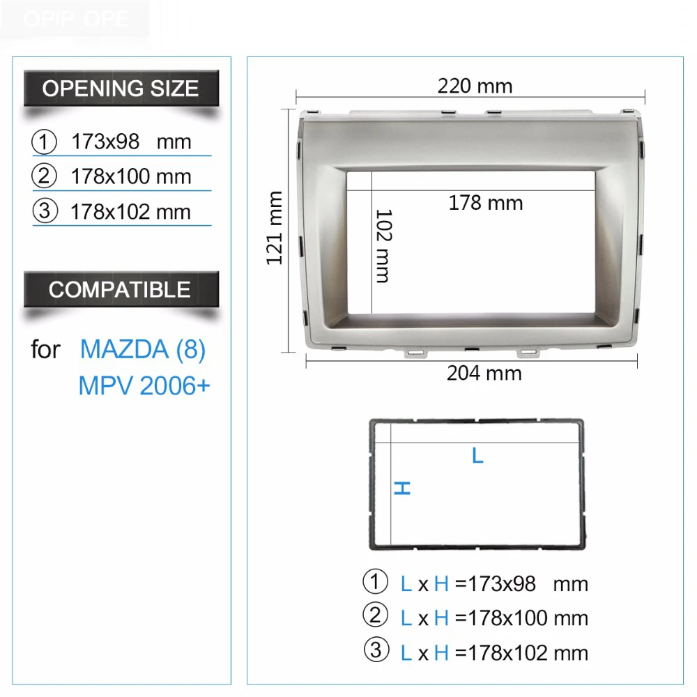 Двухканальное радио фасции Для MAZDA(8) MPV 2006+ стерео панель установка приборной панели Установка отделка комплект DVD рамка Установка
