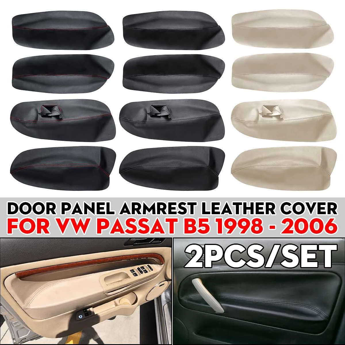 Kaufen Mikrofaser Auto Tür Panel Armlehne Arm Abdeckung Aufkleber Trim Für Volkswage VW Passat B5 1998 1999 2000 2001 2002 2003 2004 2005 2006