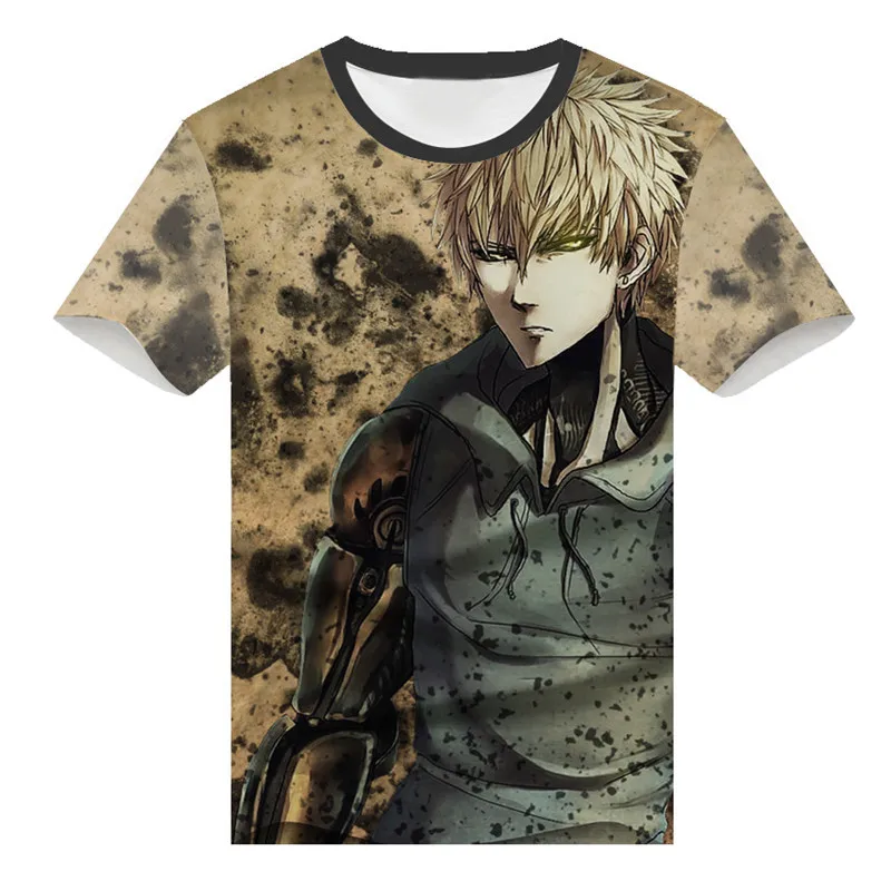 Cosroad Anime One Punch Man Saitama Genos Cosplay T shirt Men Women Short Sleeve Summer Tees Tops (8)