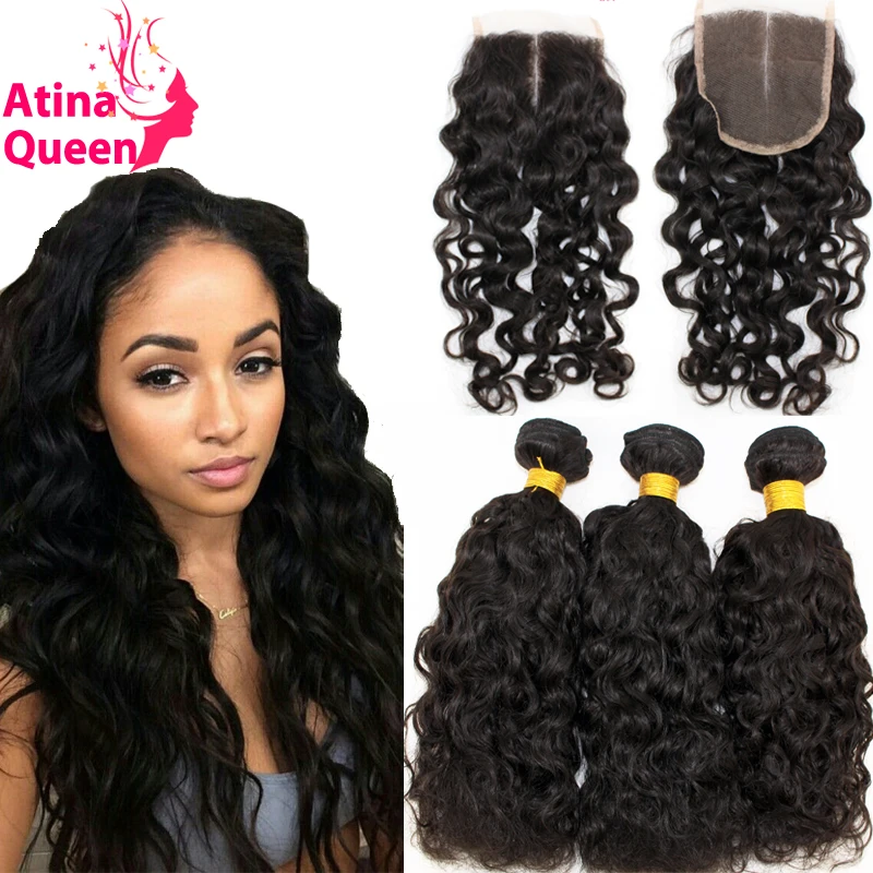 Best Wet And Wavy Virgin Brazilian Hair With Closure Brazillian