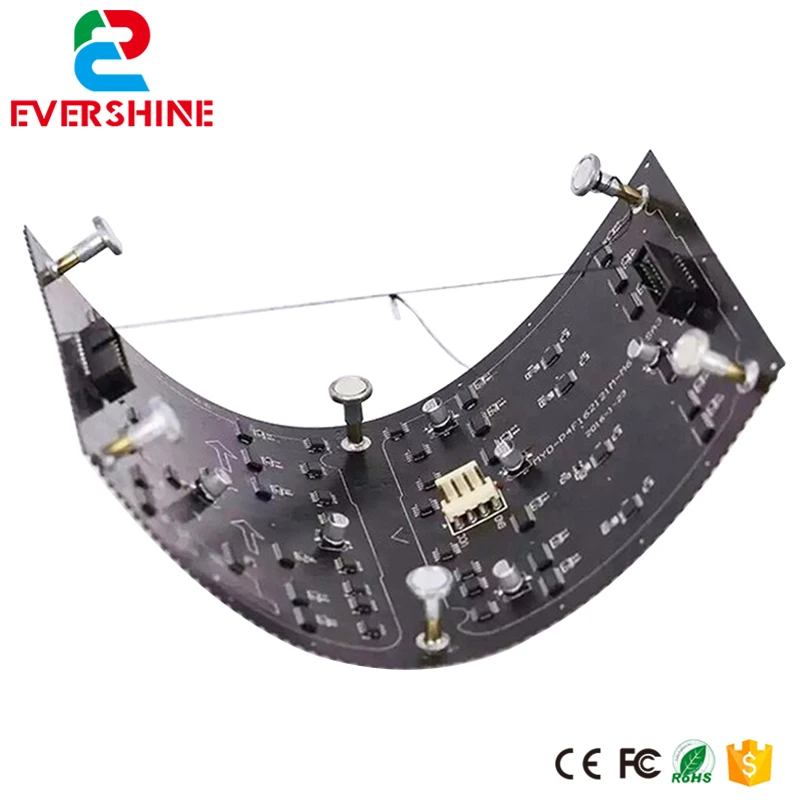 US $13.02 Evercollectvision HD SMD2121 256x128mm 64x32 Dots Soft Indoor P4 Flexible Full Color LED Module Use For Around LED Screen