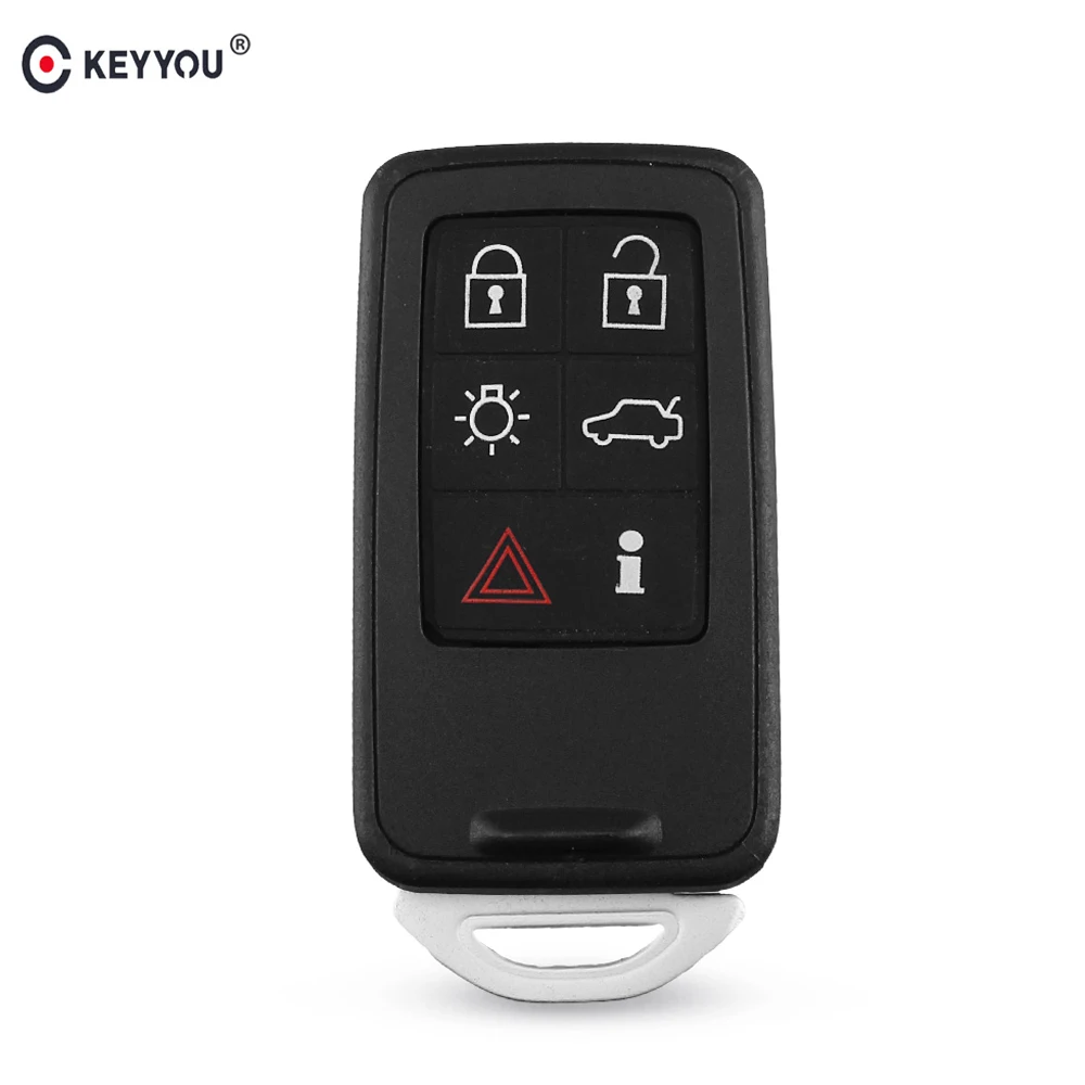 

KEYYOU For Volvo XC70 V70 XC60 S80 S60 2008 2009 2010 2011 5+1 Buttons Key Blank Fob Case 6 Buttons Remote Key Shell Car Styling